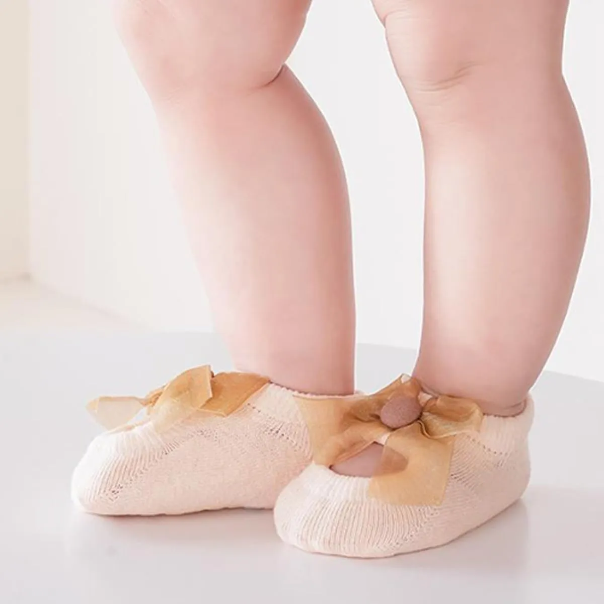 Beyonddraw Baby Ballet Socks,3pair Non-skid Socks Shoes for Baby Girls,Newborn Cotton Toddler Lace Bowknot Flower Walker Sock