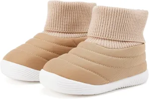 BMCiTYBM Baby Boy Girl Snow Boots Infant Warm Winter Booties Slip On Lightweight Outdoor Indoor Sock Shoes for First Walkers 6 9 12 18 24 Months
