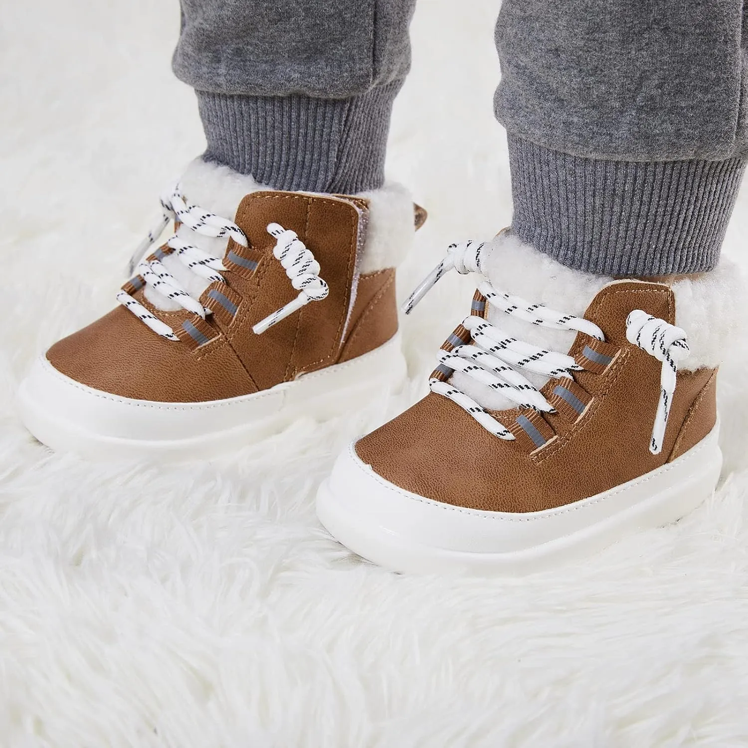 BMCiTYBM Baby Snow Boots Winter Shoes Infant Boys Girls Booties Non Slip Cold Weather 6-24 Months