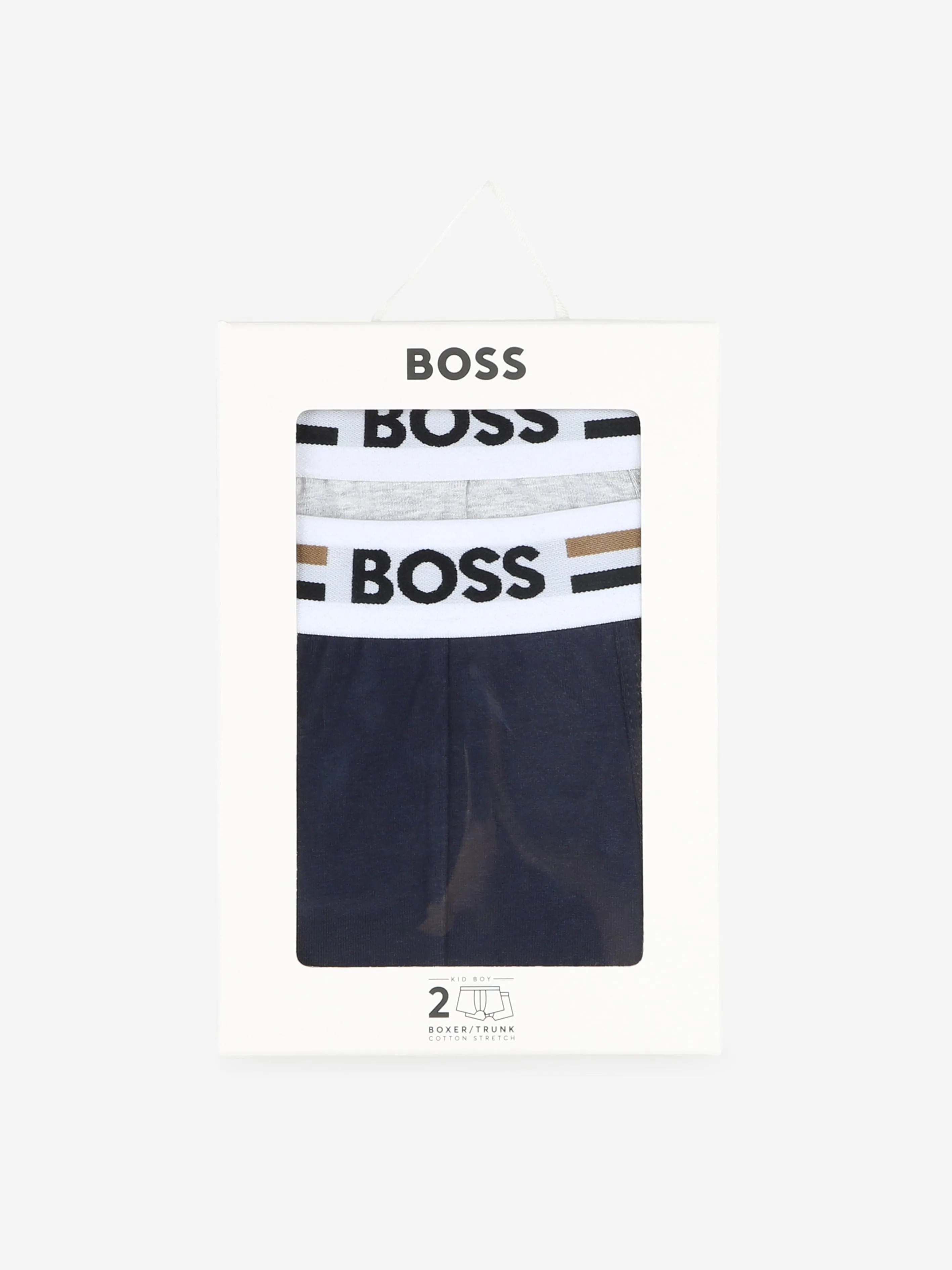 BOSS Boys Set Of 2 Boxer Shorts in Navy