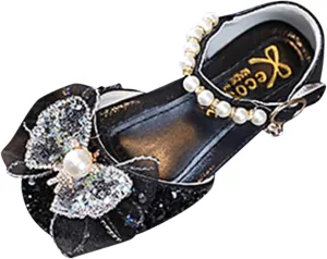 Bow Pearl Rhinestone Shoes Baby Girls Bowknot Princess Shoes Lightweight Soft Sole Shoes Toddler Shoes