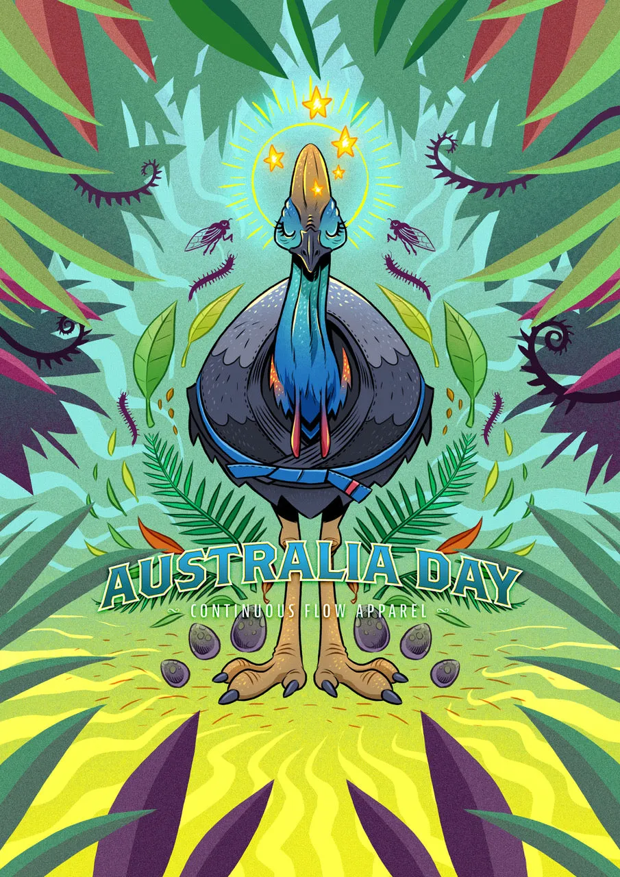 Cassowary Australiana Long Sleeve Rashguard