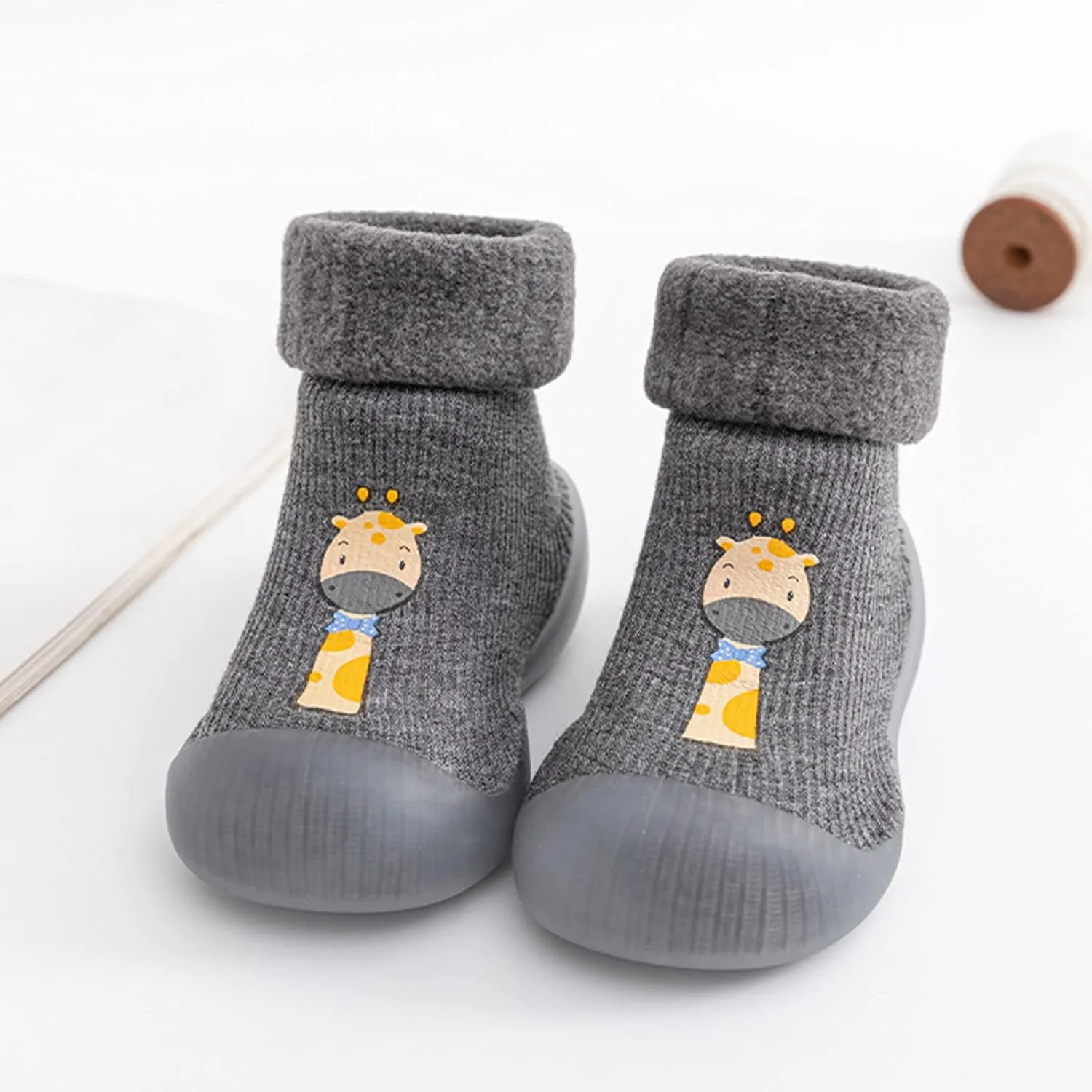 Cat And Girls Sandals Baby Sole Soft Girls Stocking Shoes Boys Toddler Solid Socks Slipper Rubber Warm Kids Knit Baby Shoes Baby Sneakers 12 Months