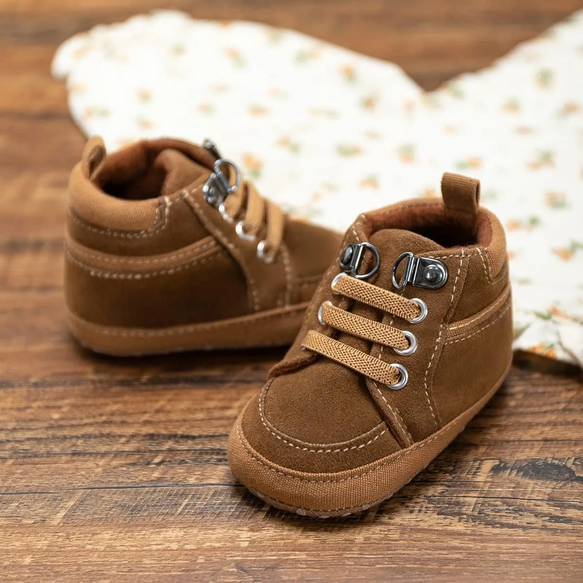 CENCIRILY Baby Boys Girls High Top Sneakers Soft Soles Anti Skid Infant Ankle Shoes Toddler Prewalker First Walking Crib Shoes