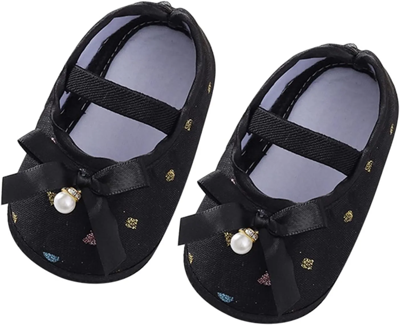 Child Princess Sole Set Cute Shoes Shoes Pearl Headband Little Soft Toddler Bow Kids Sneakers Toddler Boys