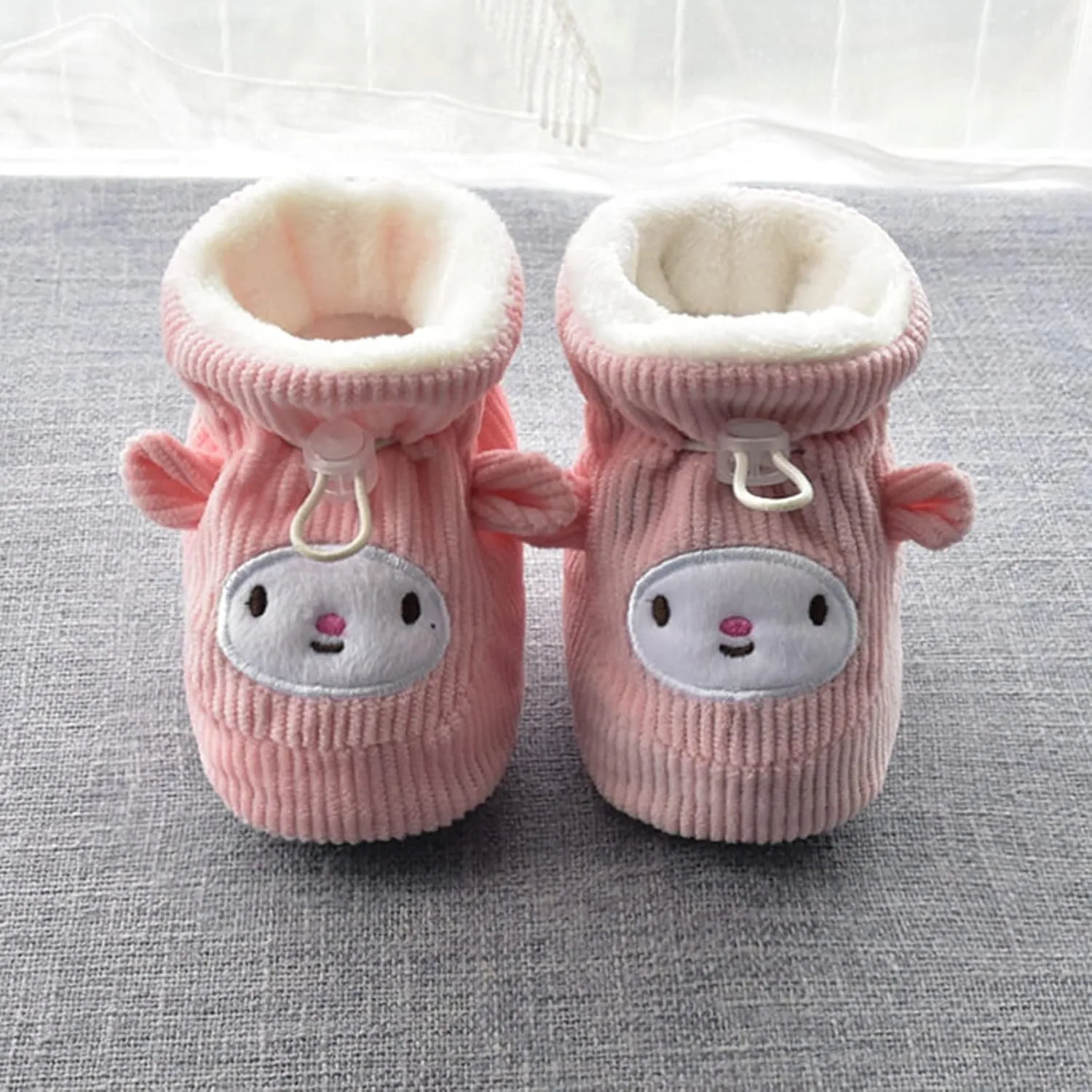 Children Floor Boots Toddler Shoes Cotton Shoes Plus Velvet Thick Warm Soft Soles Cute Shoes Kids Boots for Girls