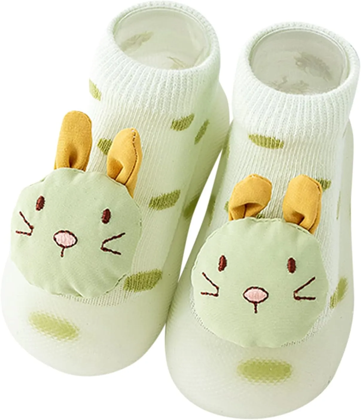 Children Infant Infant Shoes Spring and Summer Boys and Girls Socks Shoes Soft Soles Non Slip Polka Dots Cartoon Rabbit and Bear Patterns Tennis Shoes Boys
