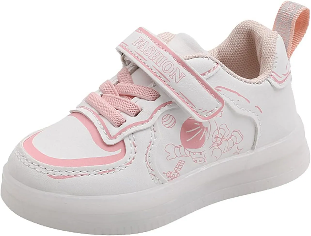 Children Shoes LED Lighting Casual Shoes Boys Girls Students White Cute Soft Sole Sport Girls Running Shoes Size 1
