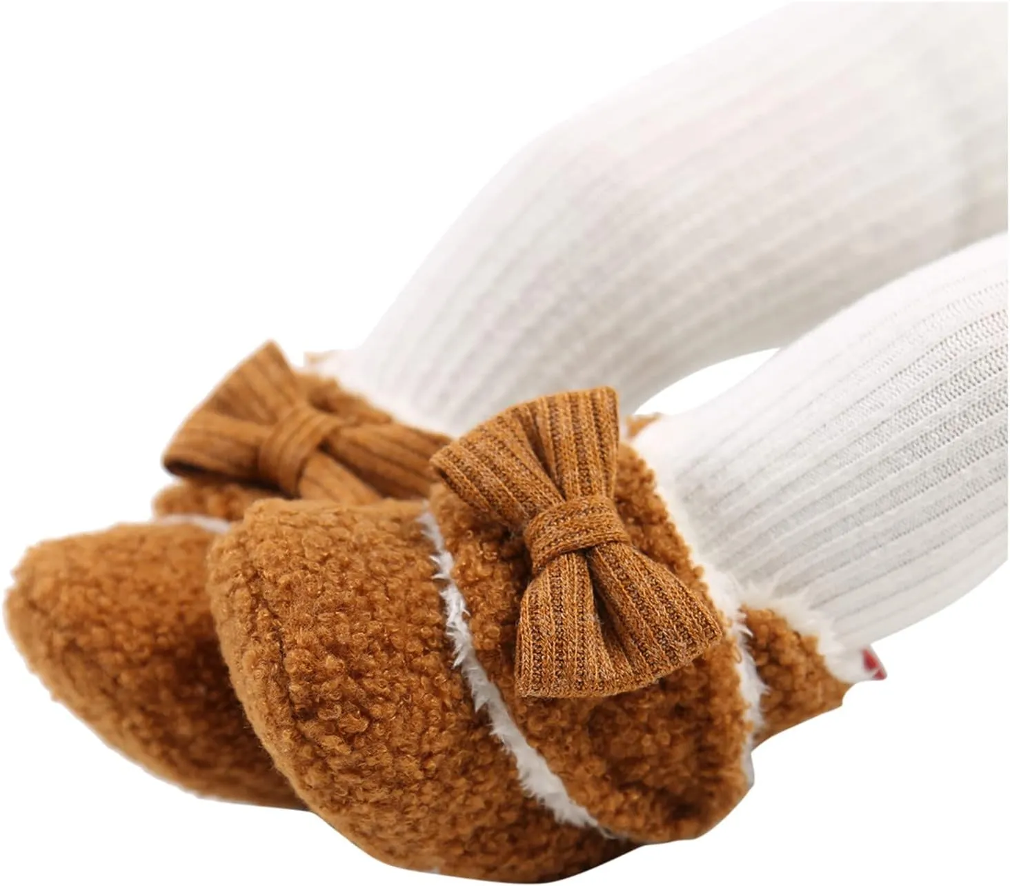 Christmas Newborn Baby Cozy Fleece Booties Winter Sock Shoes Soft Sole Stay On Infant First Walking Shoes