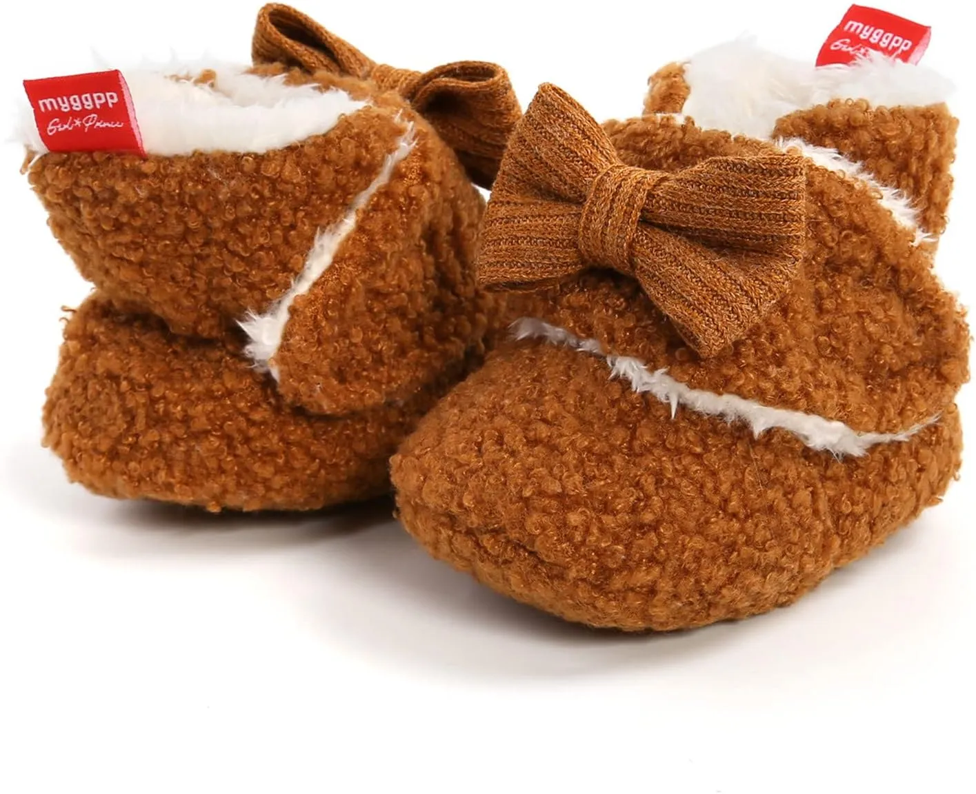 Christmas Newborn Baby Cozy Fleece Booties Winter Sock Shoes Soft Sole Stay On Infant First Walking Shoes