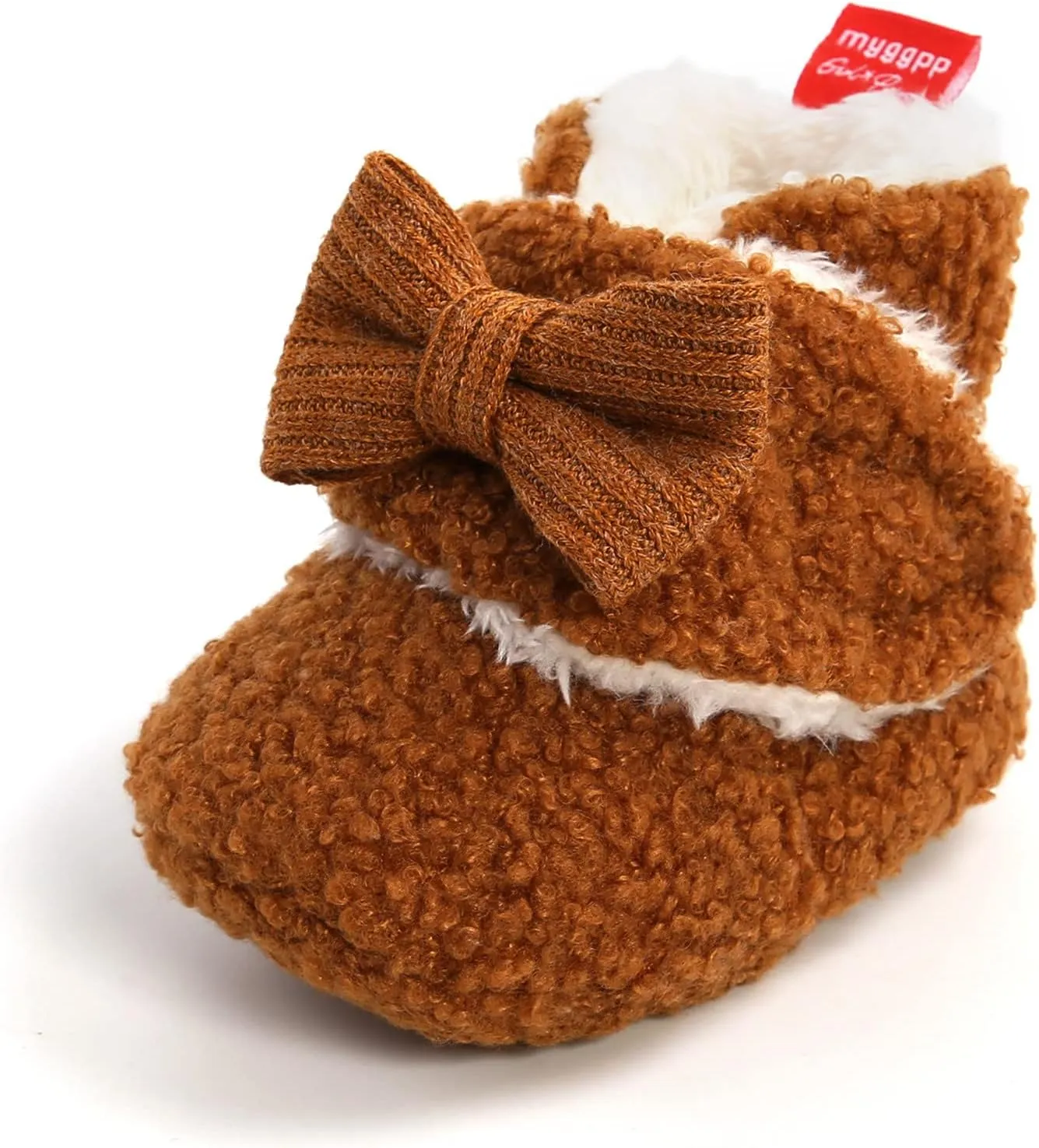 Christmas Newborn Baby Cozy Fleece Booties Winter Sock Shoes Soft Sole Stay On Infant First Walking Shoes