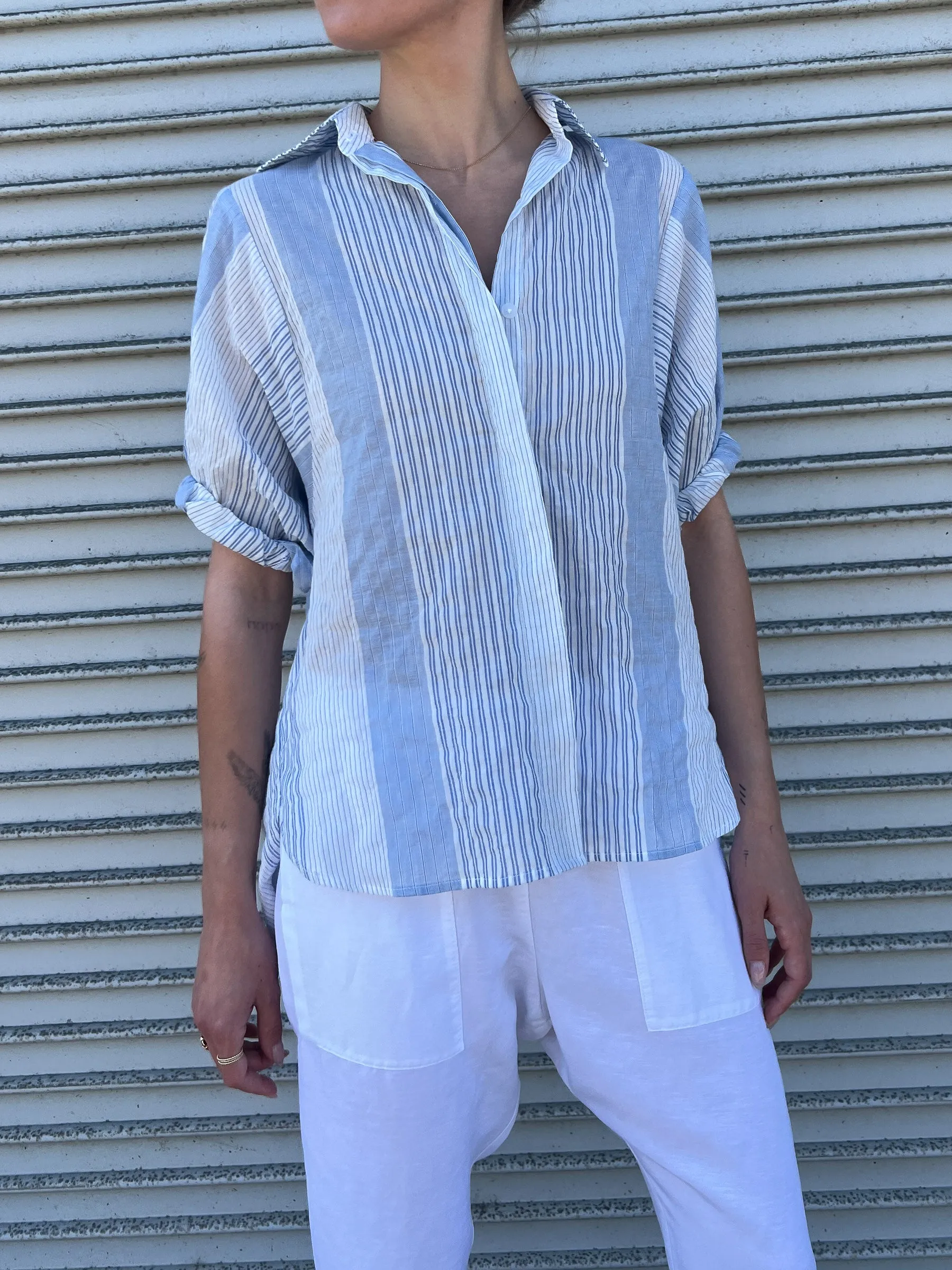 Claude Shirt in Coastal Stripe