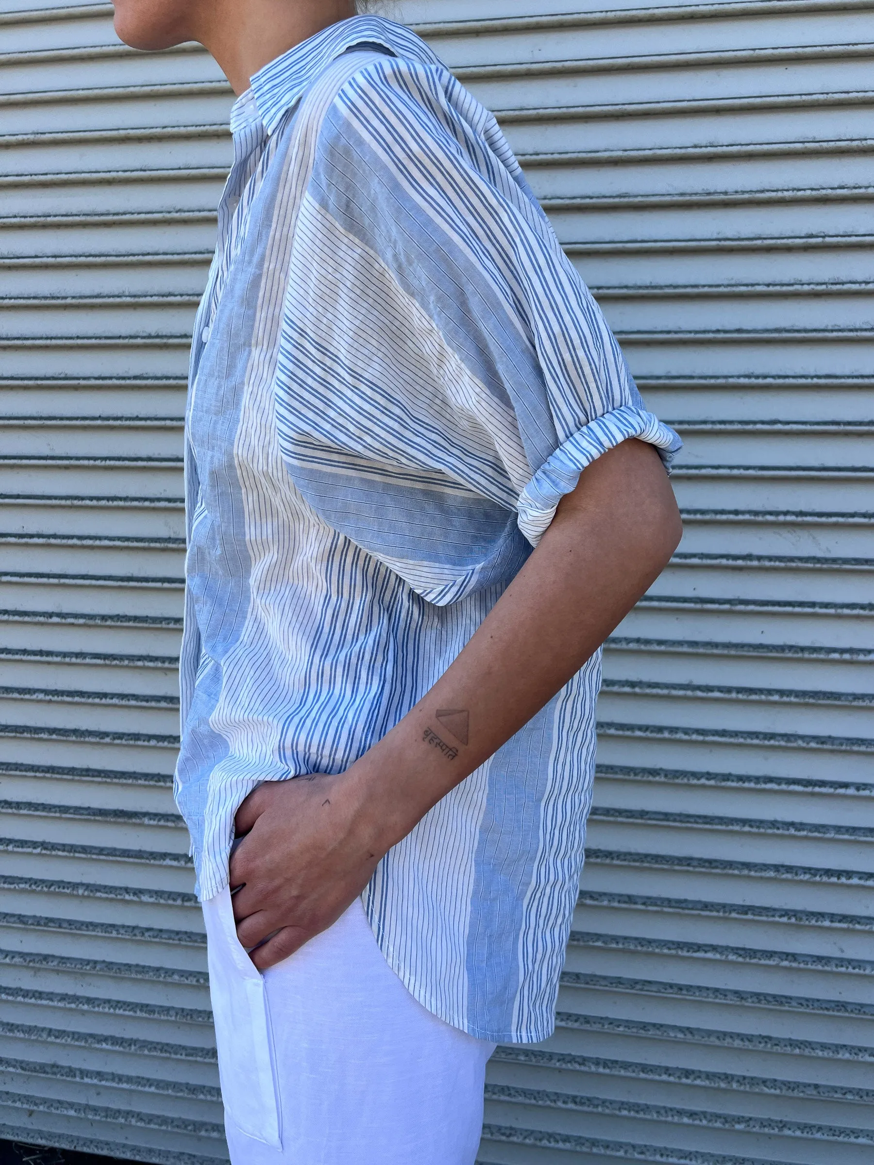 Claude Shirt in Coastal Stripe