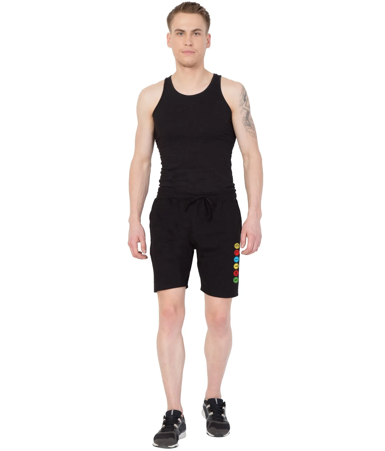 Cliths Men's Black Stylish Printed Cotton Casual Shorts for Daily wear/ Bermuda shorts for men cotton