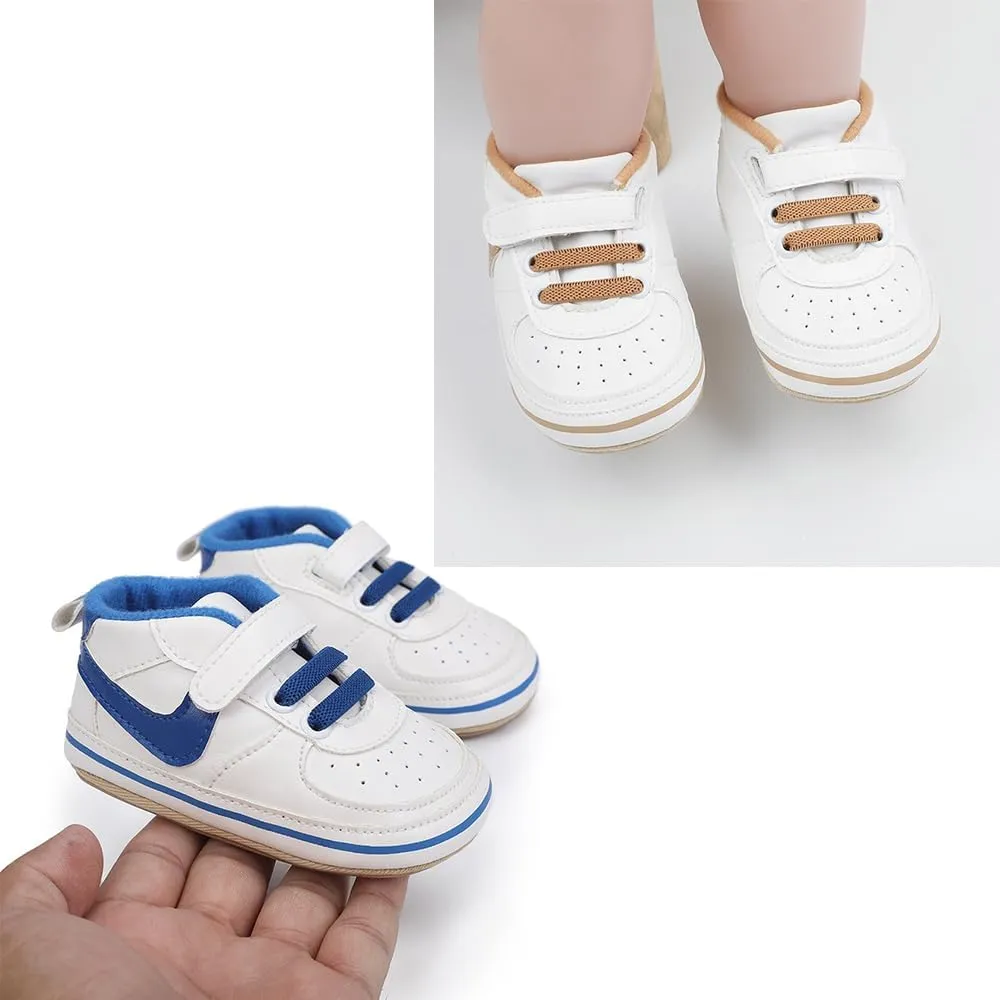 Clowora Unsex Baby Shoes Boys Girls Infant Sneakers Non-Slip Soft Rubber Sole Toddler Crib First Walker Lightweight Shoes