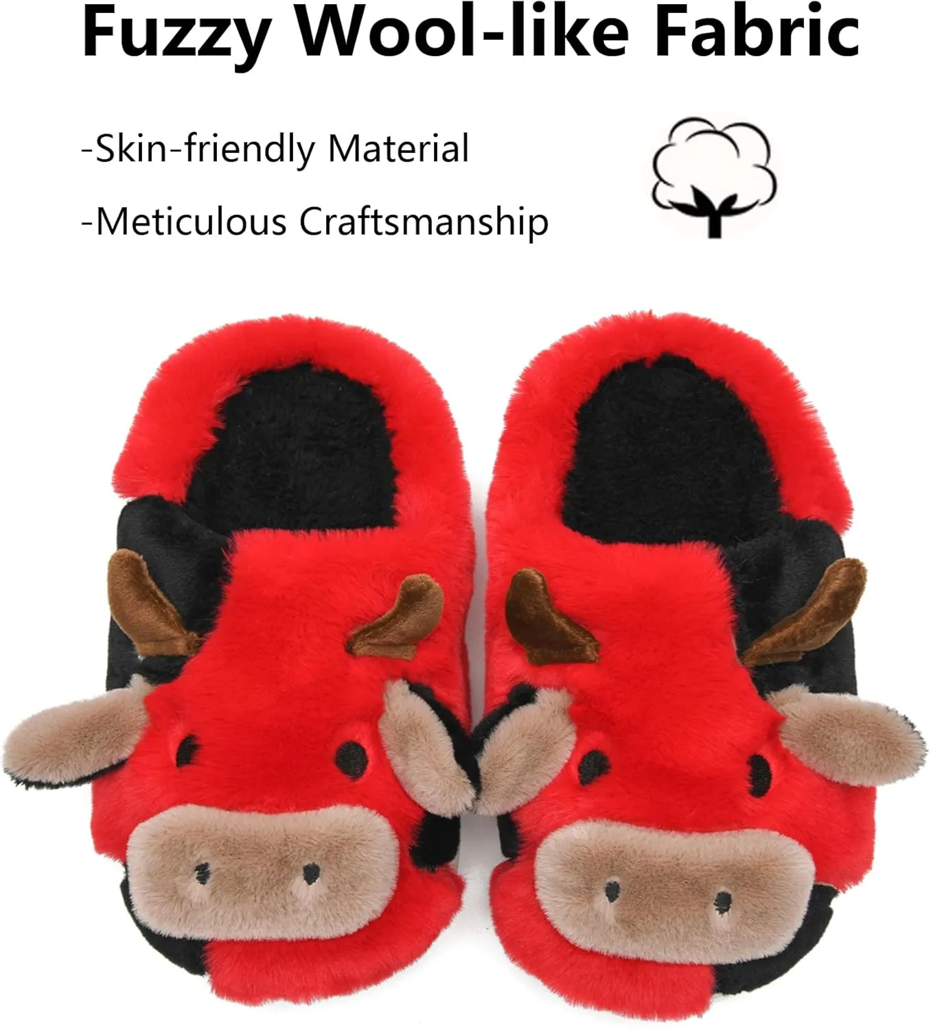 Cow Slippers Toddler Slippers Kids Slippers Boys Girls Soft Non-Slip slippers Memory Foam Toddler House Shoes Kawaii Bedroom Pillow Cloud Slippers for kids