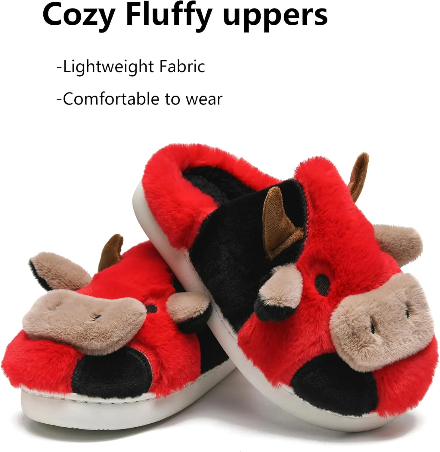 Cow Slippers Toddler Slippers Kids Slippers Boys Girls Soft Non-Slip slippers Memory Foam Toddler House Shoes Kawaii Bedroom Pillow Cloud Slippers for kids