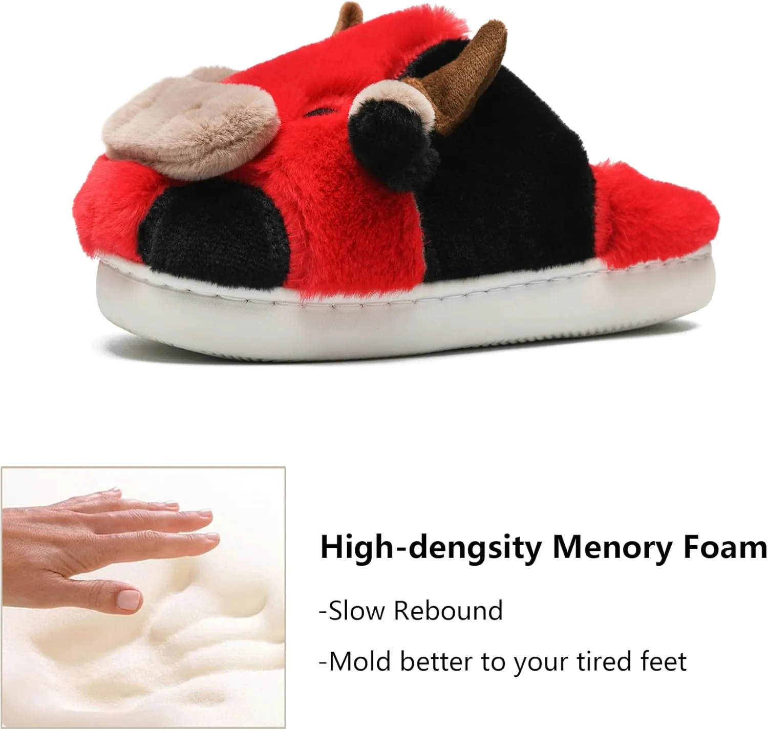 Cow Slippers Toddler Slippers Kids Slippers Boys Girls Soft Non-Slip slippers Memory Foam Toddler House Shoes Kawaii Bedroom Pillow Cloud Slippers for kids