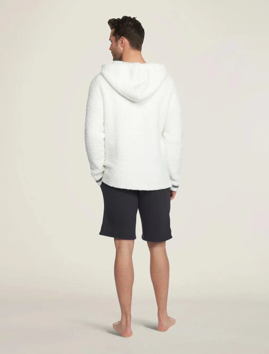 CozyChic® Adult Baja Hoodie - White/Graphite Stripe