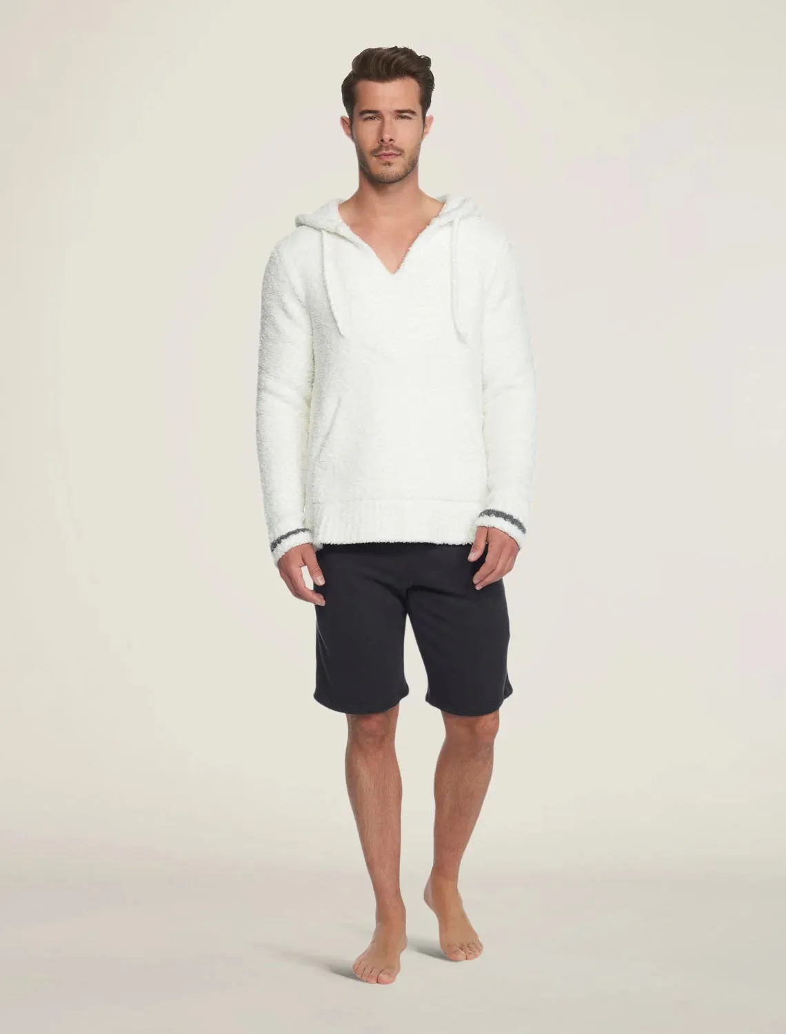 CozyChic® Adult Baja Hoodie - White/Graphite Stripe