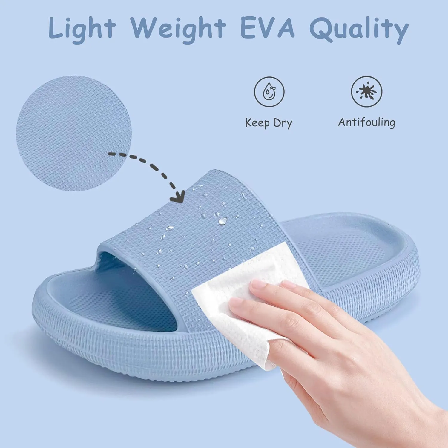 Cubufly Cloud Slides for KidsBoys Girls Shower Slippers Slip on SandalsNon-Slip Open Toe Pillow Slippers SandalsQuick Drying Summer Beach Pool Shoes