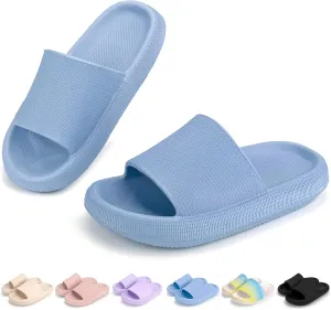 Cubufly Cloud Slides for KidsBoys Girls Shower Slippers Slip on SandalsNon-Slip Open Toe Pillow Slippers SandalsQuick Drying Summer Beach Pool Shoes