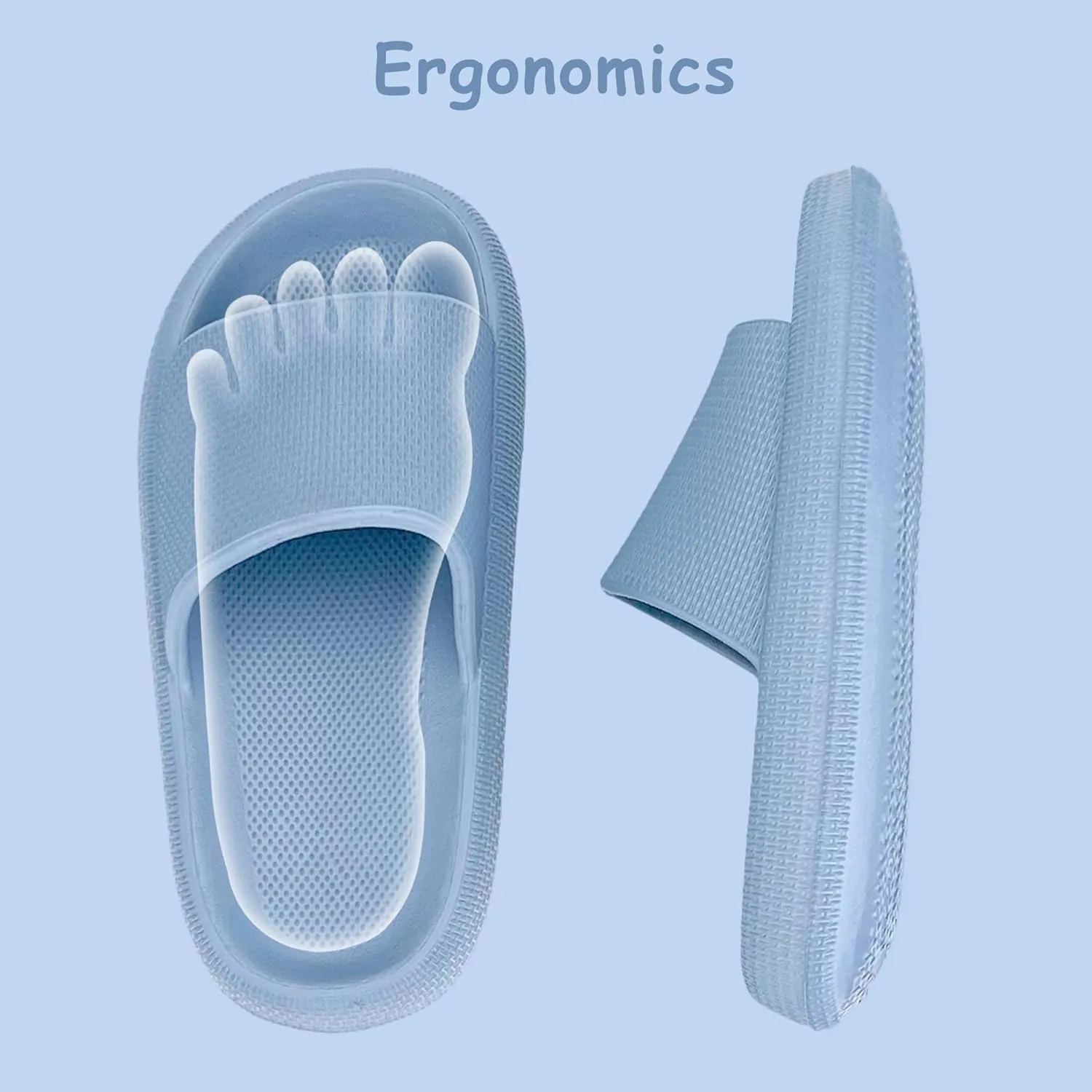 Cubufly Cloud Slides for KidsBoys Girls Shower Slippers Slip on SandalsNon-Slip Open Toe Pillow Slippers SandalsQuick Drying Summer Beach Pool Shoes