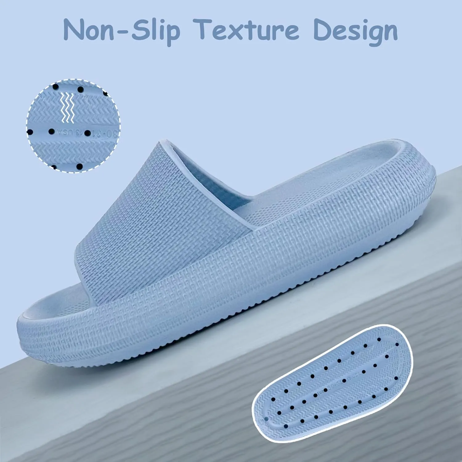 Cubufly Cloud Slides for KidsBoys Girls Shower Slippers Slip on SandalsNon-Slip Open Toe Pillow Slippers SandalsQuick Drying Summer Beach Pool Shoes