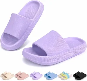 Cubufly Cloud Slides for KidsBoys Girls Shower Slippers Slip on SandalsNon-Slip Open Toe Pillow Slippers SandalsQuick Drying Summer Beach Pool Shoes