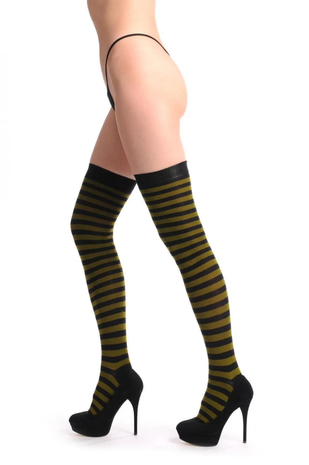 Dark Green & Black Horizontal Stripes