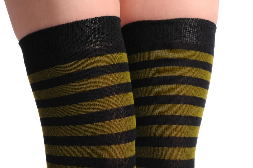 Dark Green & Black Horizontal Stripes