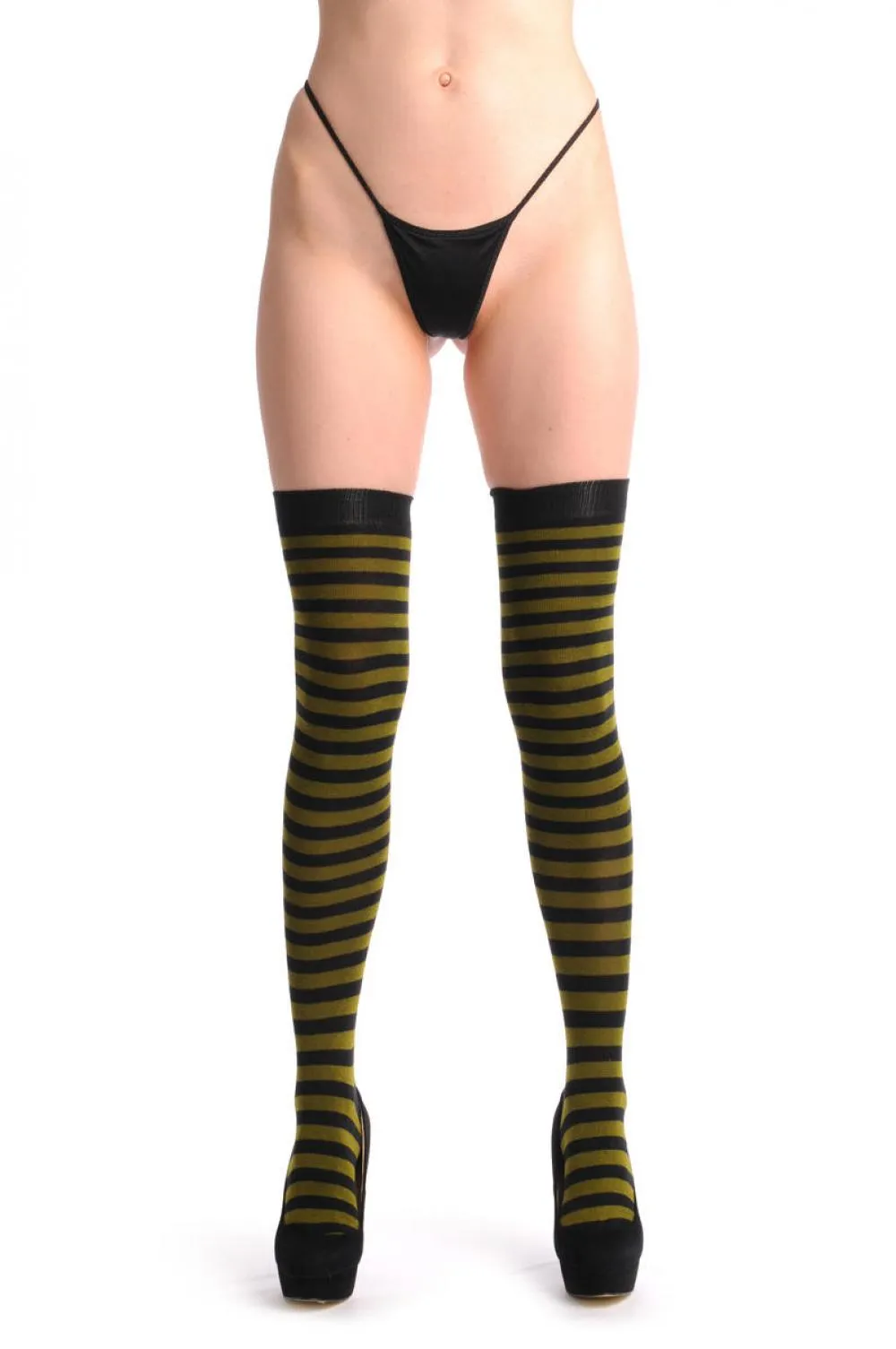 Dark Green & Black Horizontal Stripes