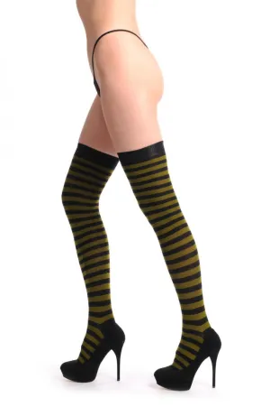 Dark Green & Black Horizontal Stripes