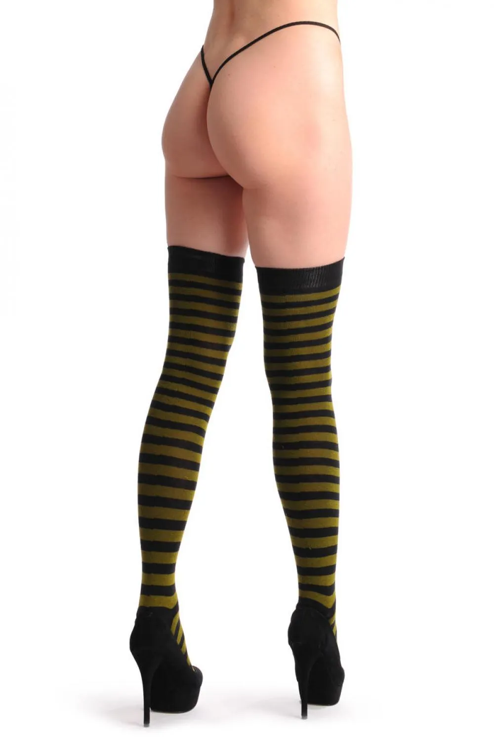 Dark Green & Black Horizontal Stripes
