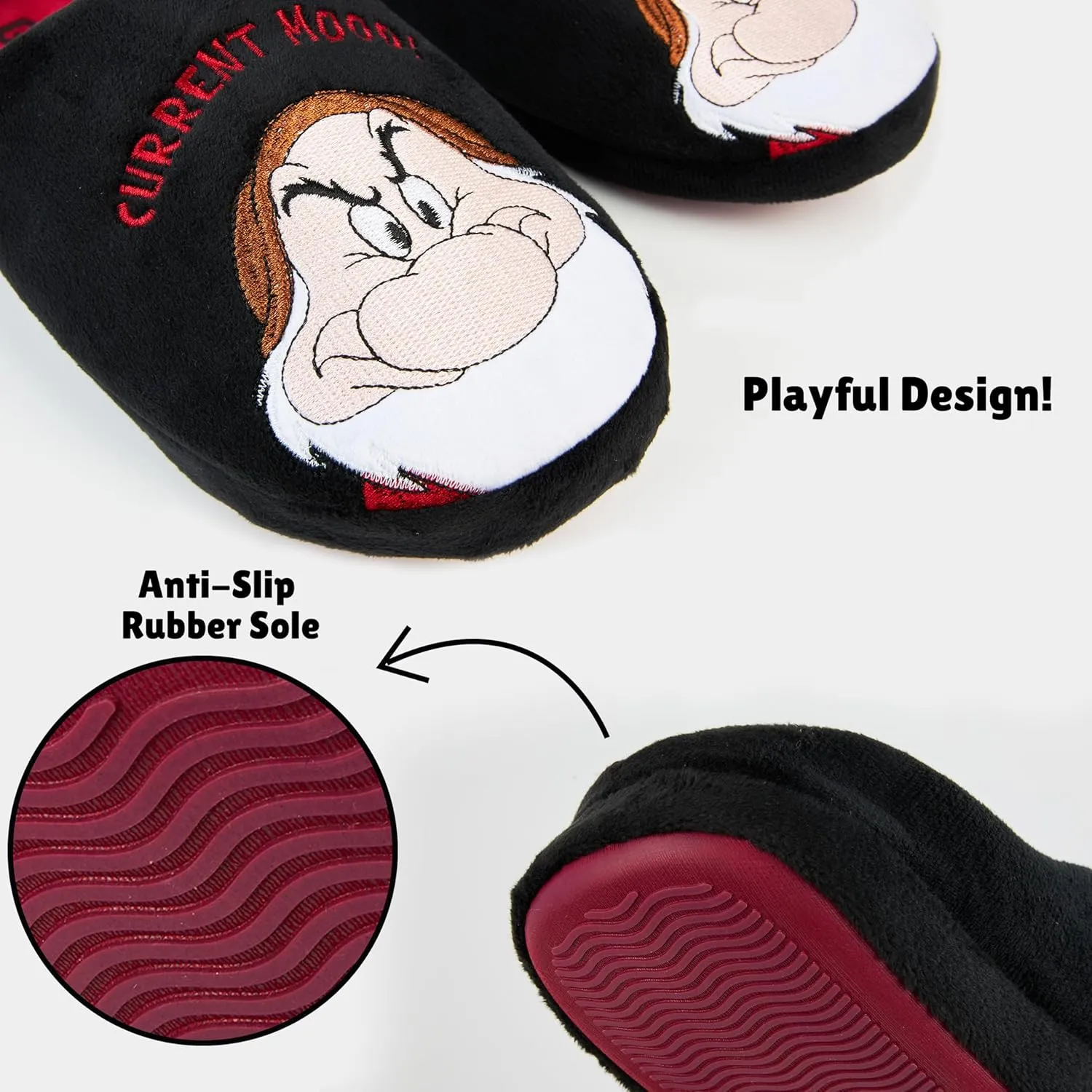 Disney Men's Slippers - Baby Yoda Indoor House Shoes Non Slip Sole - Gifts for Him