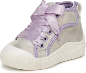 Dr. Scholl's Infant Girls Time Off High Toddler Sneaker Silver Grey Metallic 9 M