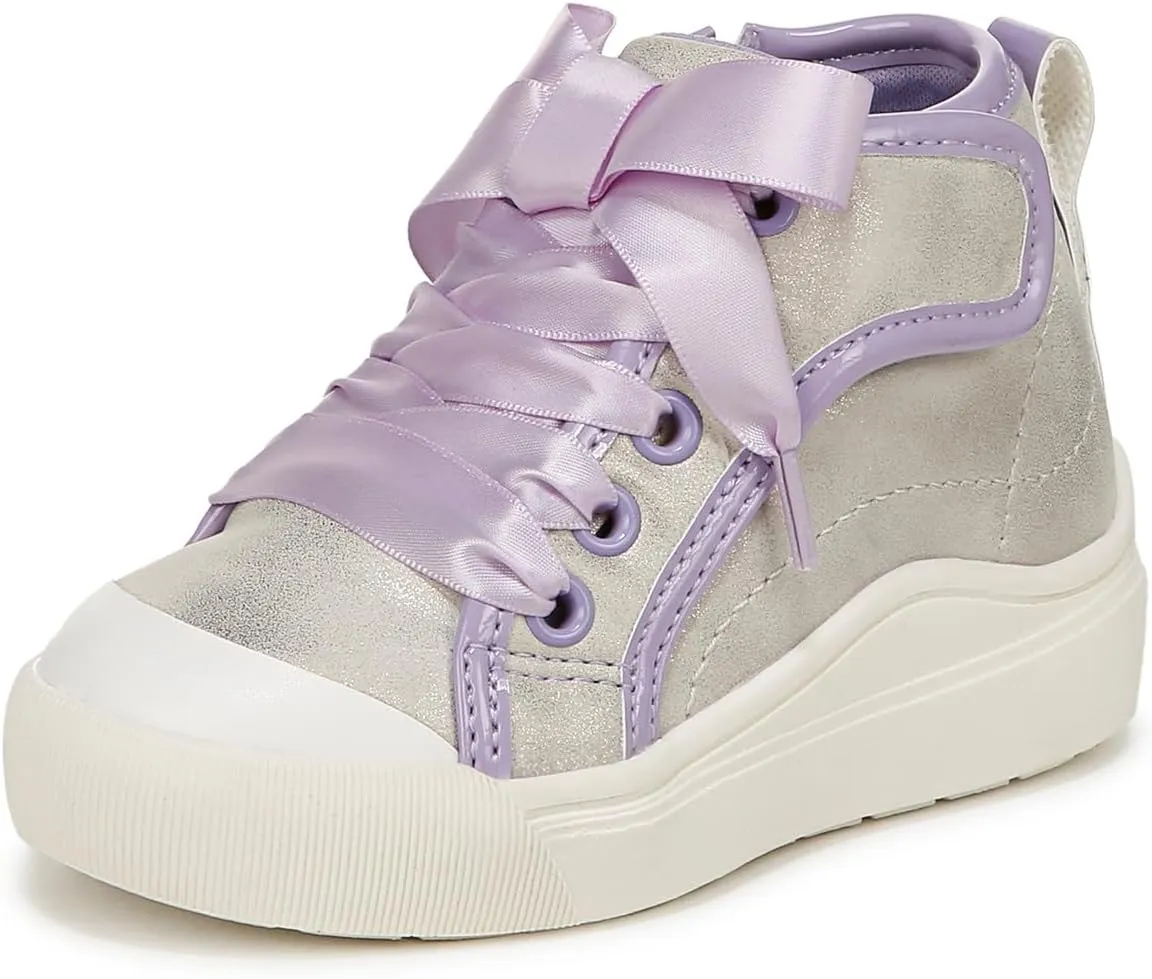 Dr. Scholl's Infant Girls Time Off High Toddler Sneaker Silver Grey Metallic 9 M
