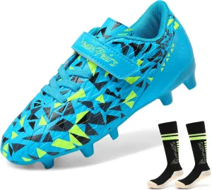 DREAM PAIRS Boys Girls Soccer Cleats Kids Football Shoes for Little/Big Kid SDSO2307K