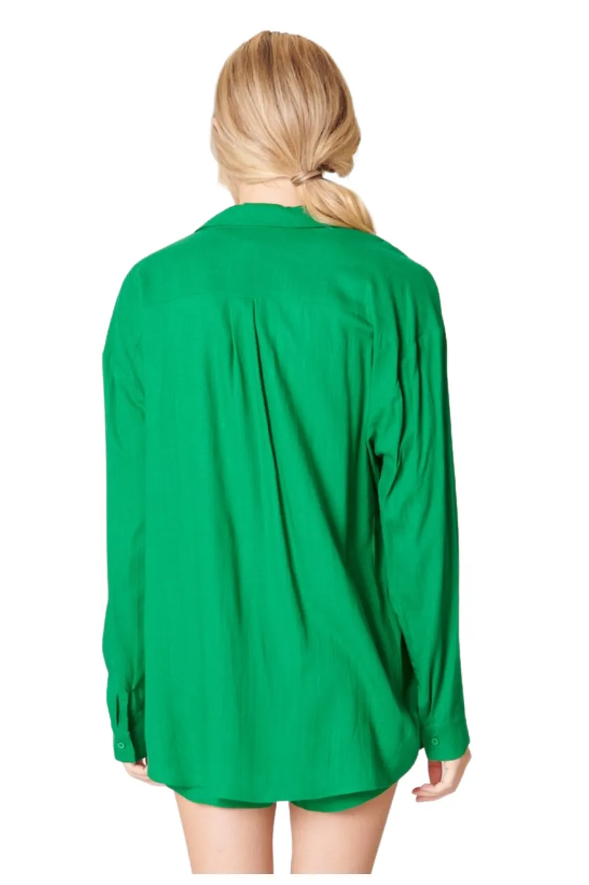 EASY LIKE SUNDAY MORNING SHORTS SET - KELLY GREEN