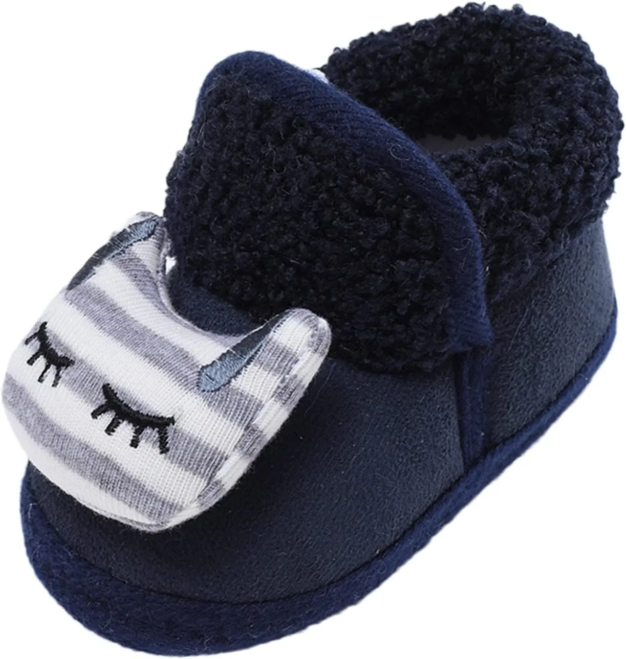 EnJoCho Children Walking Shoes Baby Girls Boys Warm Shoes Soft Sole Booties Snow Boots Comfortable Shoes (Dark Blue, 0-6 Months)