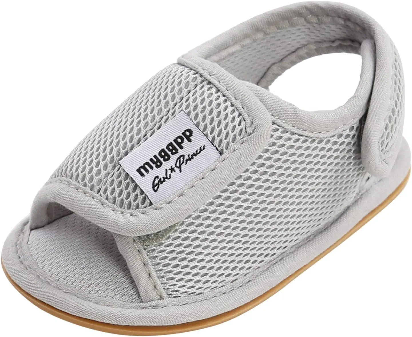 EnJoCho Cute Baby Girls Rubber Mesh Non-Slip Boys Sandals Flat Shoes Shoes Soft Sole Walking Baby Lightwight Shoes (Grey, 13-18M)