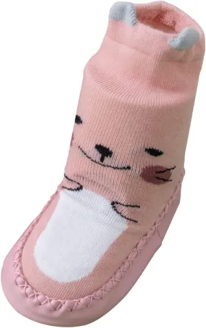 EnJoCho Girls Running Shoes Infant Toddler Shoes Soft Sole Toddler Shoes Cartoon Print Breathable Non Slip Socks Socks Shoes (Pink, 12 Months)