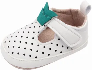 EnJoCho Sport Shoes for Children Infant Toddler Shoes Soft Sole Toddler Shoes Polka Dots Non Slip Breathable Princess Shoes (White, 12 Months)