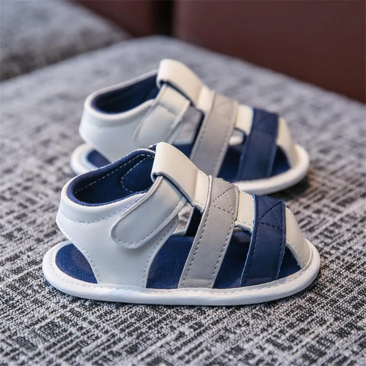 EnJoCho Spring and Summer Children Sandals Toddler Shoes Soft Sole Cute Lightweight Infant Booties 0-15 Months (Blue, 0Months)