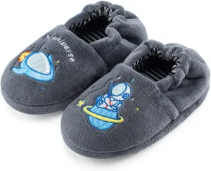 ESTAMICO Toddler Boy's Premium Soft Plush Slippers Cartoon Warm Winter House Shoes