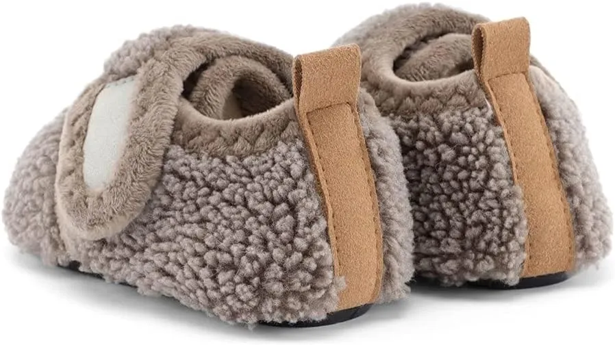ESTAMICO Toddler Slippers for Girls Boys Warm House Slipper Kids Non Slip Indoor Shoes