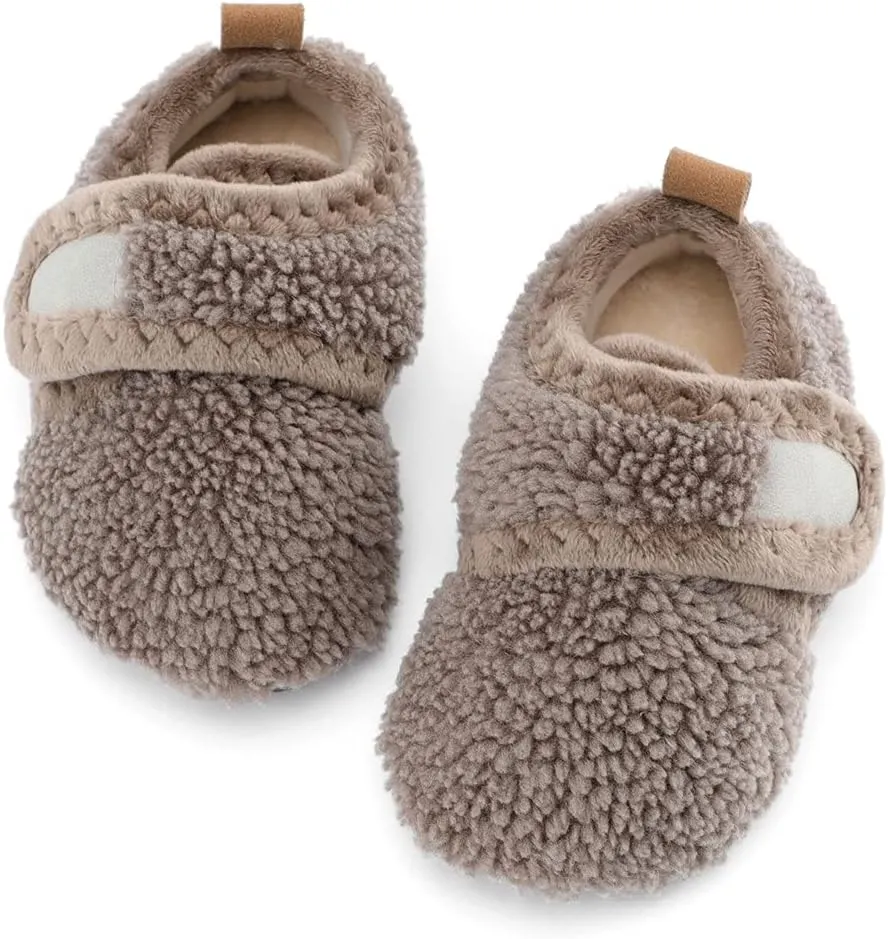 ESTAMICO Toddler Slippers for Girls Boys Warm House Slipper Kids Non Slip Indoor Shoes