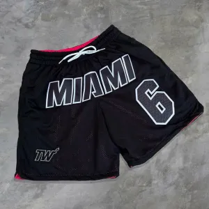 Fashion retro double-layered print shorts