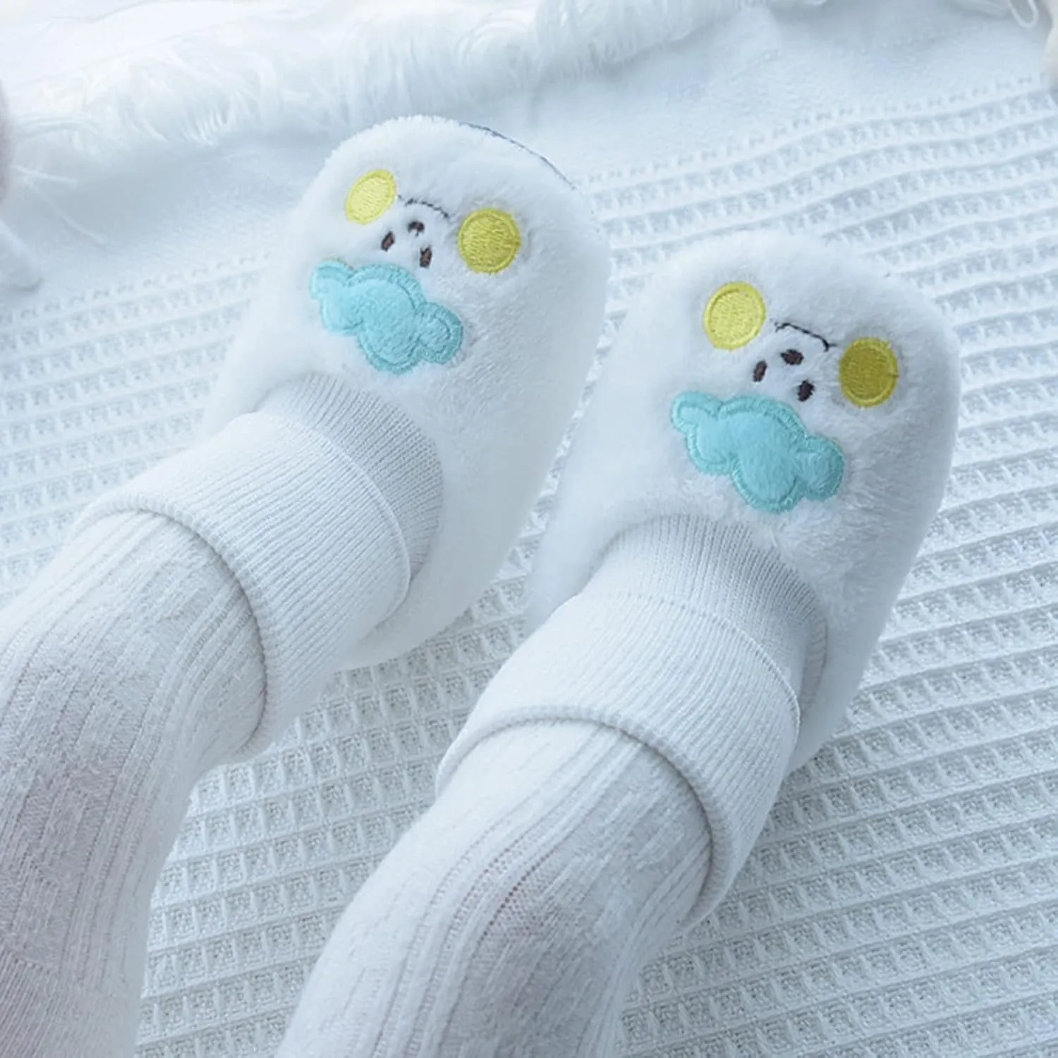 First Walking Shoes Kids Socks Shoes Toddler Shoes Cotton Shoes Plus Velvet Thick Warm Soft Bottom Non-Slip Rubber Sole