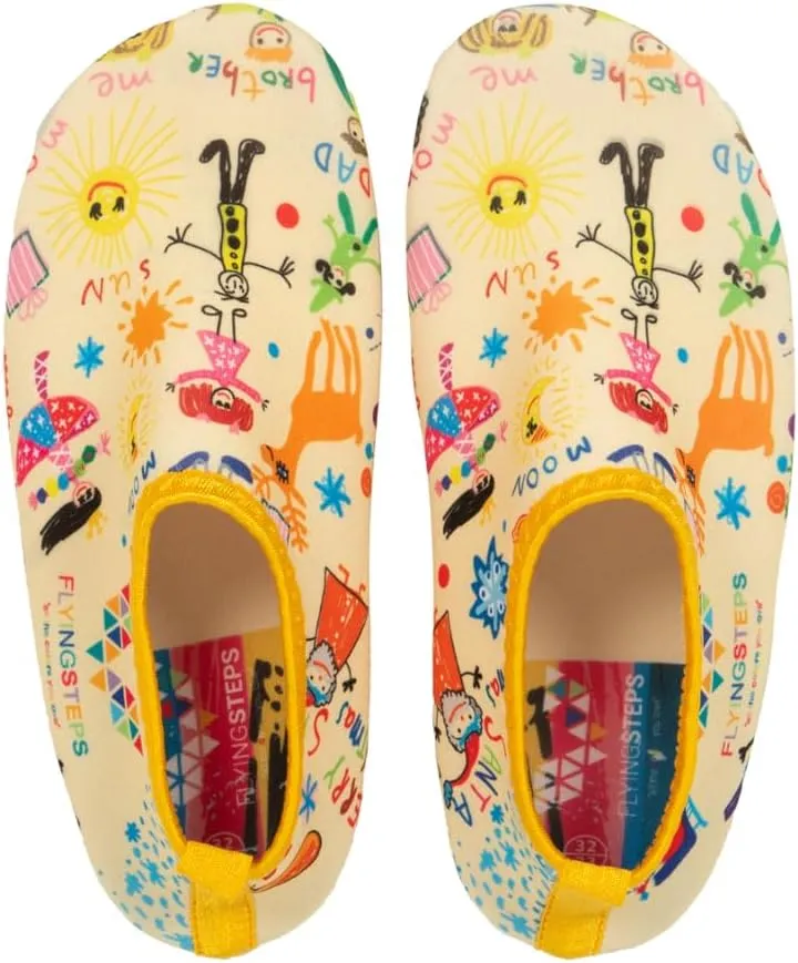 Flyingsteps Toddler Kids Water Shoes for Boys Girls, Quick-Dry Aqua Socks for Beach Pool Sandal
